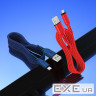 Кабель HOCO X59 USB to Micro 2.4A, 1m, nylon, TPE connectors, Red (6931474744906)