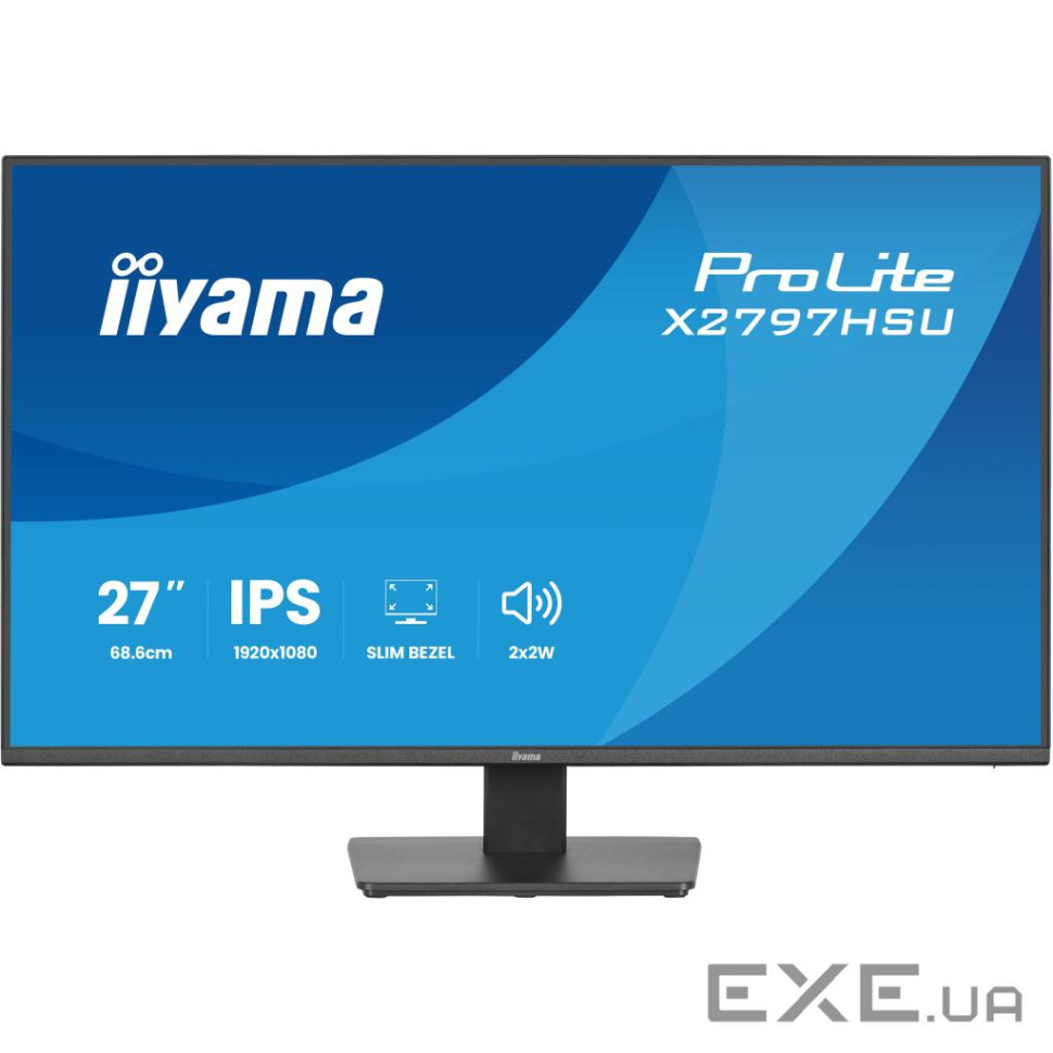 27" 16:9 IPS РК монітор, 1920х1080, 4 мс (GtG), 12 0 Гц, 350 кд/м2, Adaptive Sync, 1xH (X2797HSU-B1)