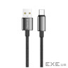 Дата кабель USB 2.0 AM to USB-C 2.0m 3A zinc alloy braided black ColorWay (CW-CBUC099-BK)