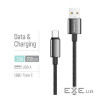 Дата кабель USB 2.0 AM to USB-C 2.0m 3A zinc alloy braided black ColorWay (CW-CBUC099-BK)