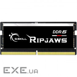 Модуль пам'яті G.Skill Ripjaws DDR5-4800 16GB SODIMM CL38-38-38 1.10V (F5-4800S3838A16GX1-RS)