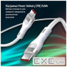 Дата кабель USB-C to USB-C 1.0m (PD Fast Charging 240W) 5А white ColorWay (CW-CBPDCC065-WT)