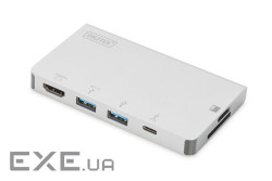 Порт-реплікатор DIGITUS Travel USB-C, 6 Port (DA-70867)
