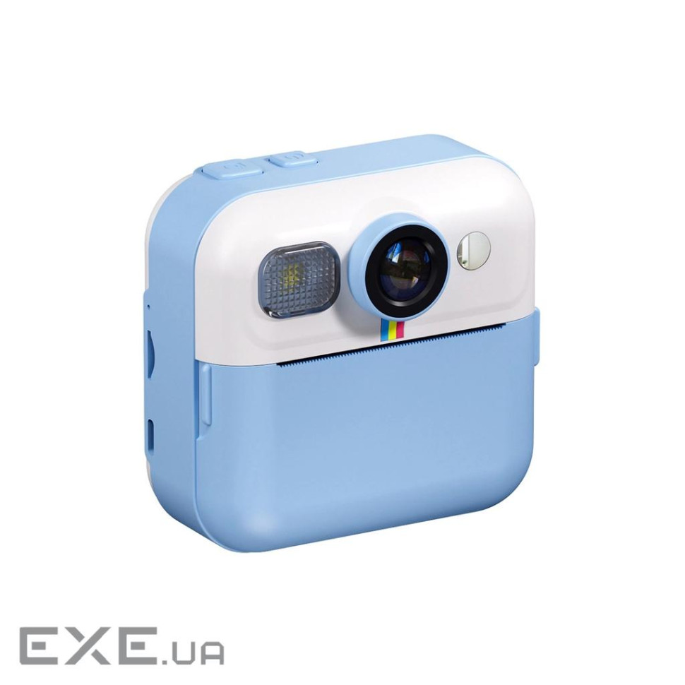 Камера миттєвого друку ColorWay Kids, Blue, 0.3Mp, 2.4" LCD екран, microSD, акумулятор 1 (CW-PHP01B)