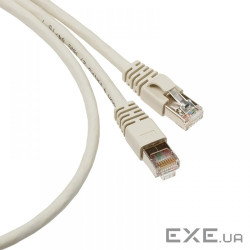 Патч-корд кат. 5e, 26AWG, RJ45-RJ45, сірий, 0.5 м, SF/UTP, LSZH, Corning (CCADGF-B1002-A005-C0) , SF/UTP, LSZH, Corning