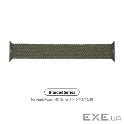 Ремінець ArmorStandart Braided Solo Loop для Apple Watch 38/40/41mm Inverness Green Size (ARM58064)