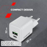 Зарядний пристрій Canyon CU20AC GaN 20W 1xPD 1xQC EU White (CNS-CUW20AC)