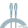 Магнітний кабель живлення та синхронізації Verbatim 100 Вт /USB-C-USB-C /120 см-блакитний (31856)