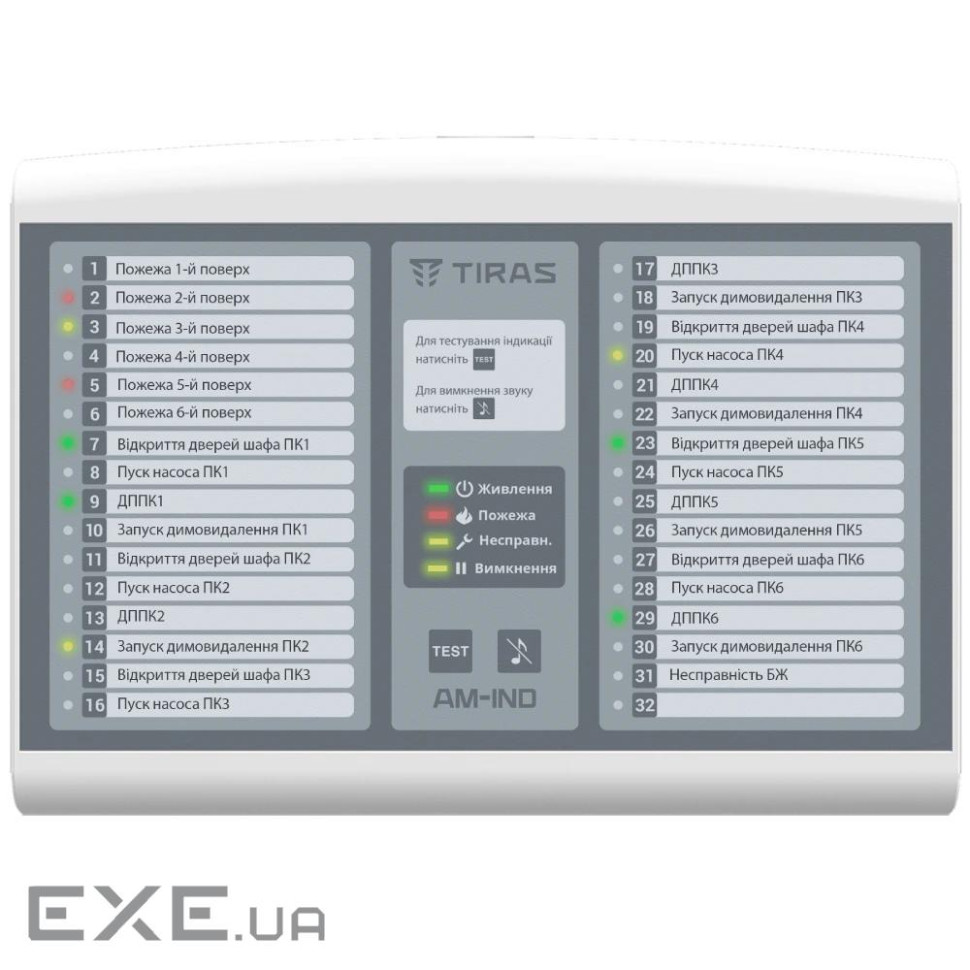 Адресная выносная панель индикации на 32 индикатора Tiras AM-IND