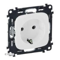 Розетка Valena ALLURE Schuko 16А 250В зі шторками, автоматичні клеми Білий (753720)