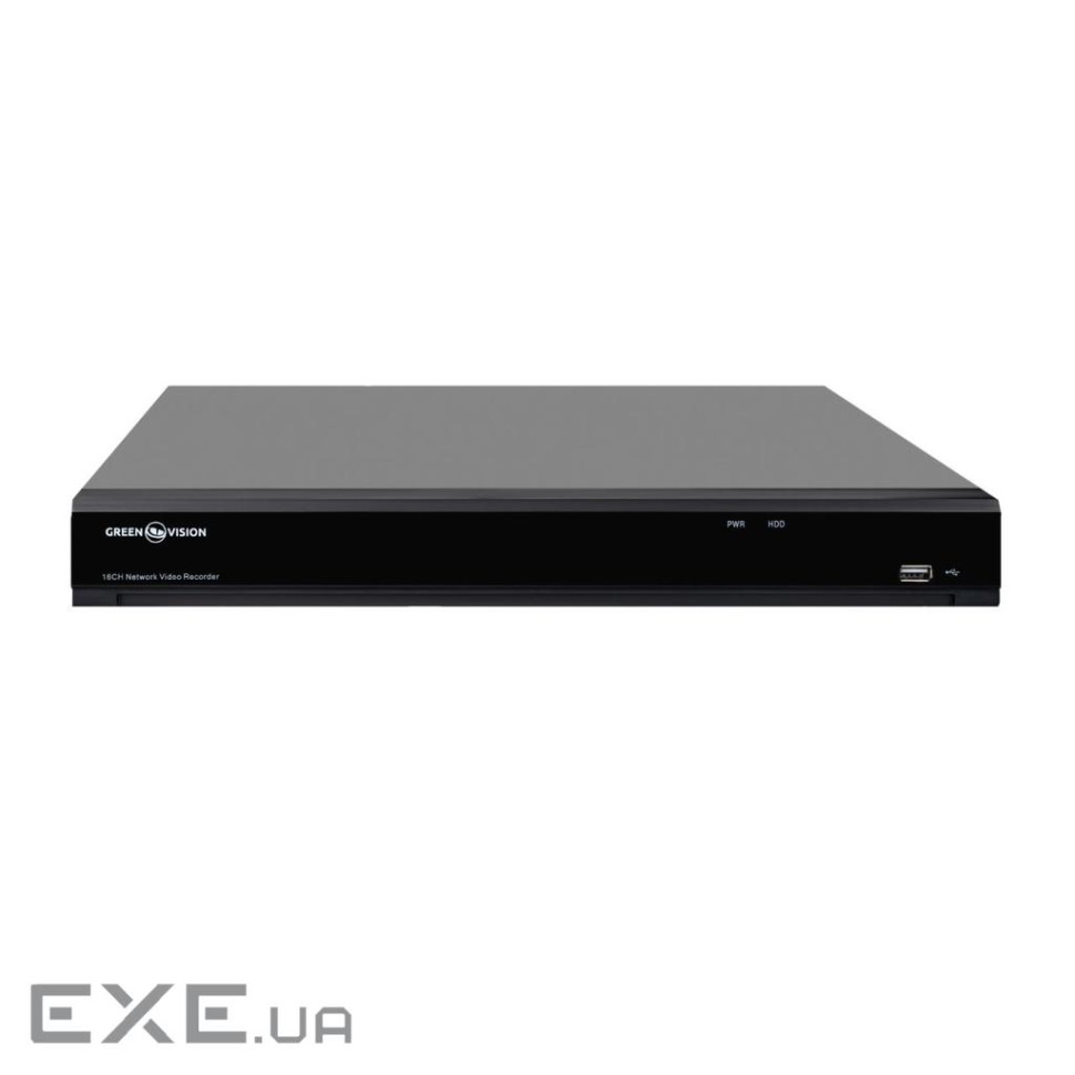 IP відеореєстратор 16-канальний 12MP NVR GreenVision GV-N-I017/16 12MP 12M (GV-N-I017/16 12MP (V2))