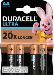 Батарейка Duracell Ultra Powercheck AA/ LR06 BL 4шт (MX1500 4BL)