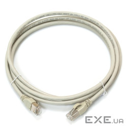 Патч-корд S500 S/FTP FutureCom, 1.5 м, кат. 6a, LSZH, сірий, Corning (CCAAGB-G1002-A015-C0) , Corning (CCAAGB-G1002-A015