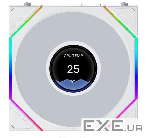 Повітряне охолодження для ПК LIAN LI Uni Fan TL LCD FLEX WIRELESS 120-1, White (G9F.12TLLCD1F1W.00)