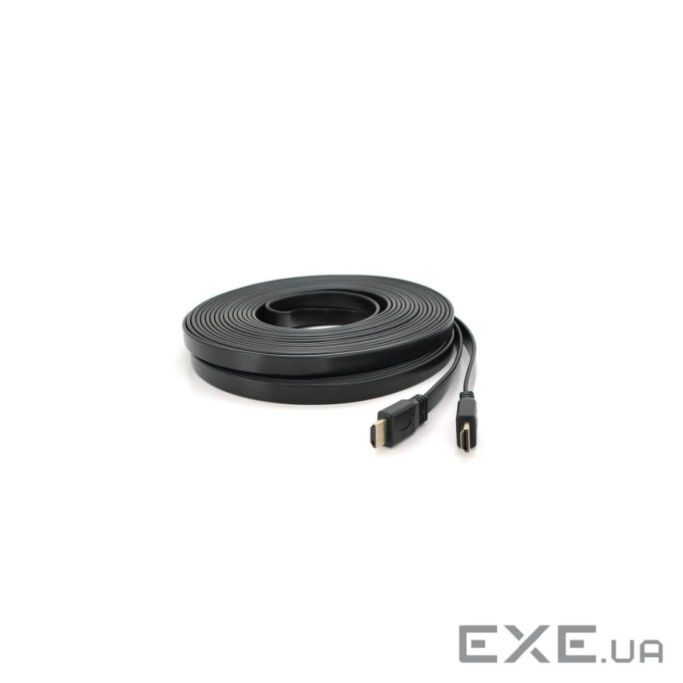 Кабель мультимедійний HDMI M to HDMI M 15.0m V1.4 black Merlion (YT-HDMI(M)/(M)SLIM-15m/06971)