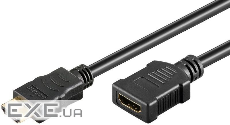 Кабель монітора-подовжувач Goobay HDMI M/F 2.0m, HS+HEC+ARC D=6.0mm 4K@30Hz (75.03.1937)