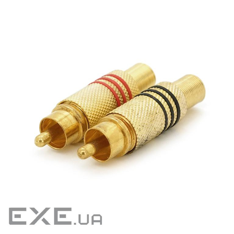 Роз&apos,єм RCA із пружиною (сигнальний під паяння) латунь, Red / Black (YT-RCA(M)-BR) , Red / Black (YT-RCA(M)-BR)