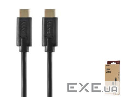 Кабель USB-С USB-C заряджання/синхронізації Hama 1,5м, чорний (00086409) (00086409)