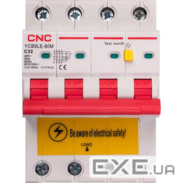 Диференціальний автоматичний вимикач CNC YCB9LE-80M 4P C16 6000A 30mA 230V (NV821921)