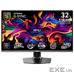 Монітор QD-OLED 31.5" UHD (3840 x 2160) 0.03ms 24 0Hz 178/178/2HDMI/DP/TypeC98W (MPG 322URX QD-OLED)