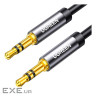 Кабель мультимедійний 3.5mm M to 3.5mm M 0.5m AV119 black Ugreen (10732)