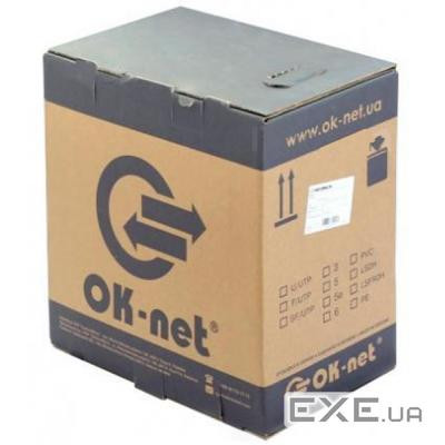 Кабель мережевий OK-Net UTP 500м 2 пари зовнішній (КПП-ВП (100) 2х2х0,50)