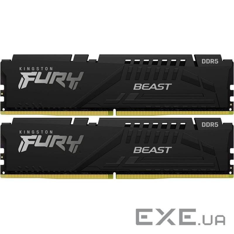 Модуль пам'яті KINGSTON FURY Beast EXPO DDR5 5600MHz 64GB Kit 2x32GB Black (KF556C36BBE2K2-64)