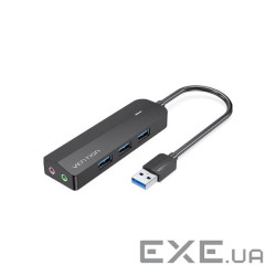 Концентратор VENTION USB 3.0 to 3хUSB 3.0/2хTRS Audio/USB Micro 1.0m (CHIBF)