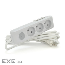 Подовжувач Panasonic X-tendia 3 гнізда, 3 м, із захисними шторками, із вимикачем, (WLTA02332GR-UA1)