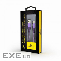 Кабель Cablexpert (CC-USB2B-AMCM-2M-PW), USB2.0 - USB Type C, 2м , Purple/White