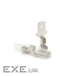 Клема F1 тато, 4.8 мм, дріт 0.5-1.5, неізольована, латунь, з силіконовим ковпачком, 100шт в упаковці