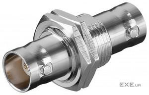 З'єднувач кабелів Goobay BNC/50ohm F/F, приладовий адаптер з кріпленням (75.01.1365-1)