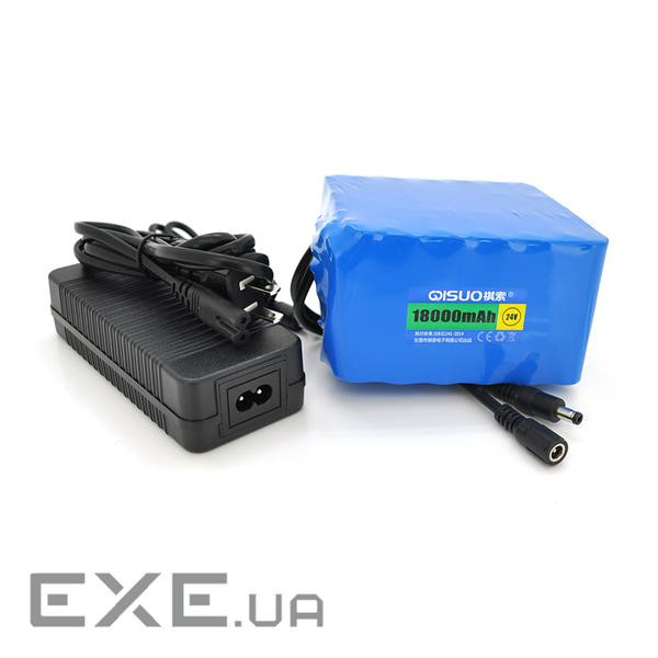 Акумуляторна батарея літієва QiSuo 24V 18A з елементами Li-ion 18650 + зарядний пристрій (QS-2418CH) (QS-2418CH)