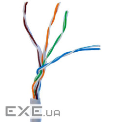 Кабель мережевий UTP 305м , cat.5e, CU, REELEX, 4*2*0,51, PVC, indoor, grey GEAR (GEC-UTPCUR051305)