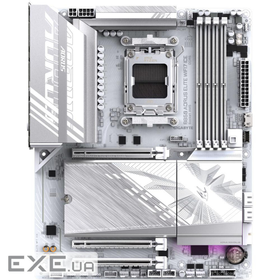 Материнська плата AORUS B850 Elite WiFi7 Ice (B850 AORUS ELITE WIFI7 ICE)