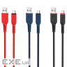 Кабель HOCO X59 USB to Micro 2.4A, 1m, nylon, TPE connectors, Black (6931474744890)