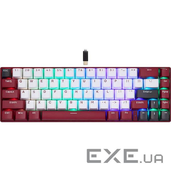 Клавіатура бездротова MOTOSPEED BK67 Longhua Red Switch Red (MTBK67RMR)