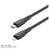 Дата кабель USB-C to Lightning 1.0m PD30W textured PVC black ColorWay (CW-CBPDCL094-BK)