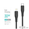Дата кабель USB-C to Lightning 1.0m PD30W textured PVC black ColorWay (CW-CBPDCL094-BK)