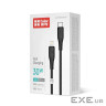 Дата кабель USB-C to Lightning 1.0m PD30W textured PVC black ColorWay (CW-CBPDCL094-BK)