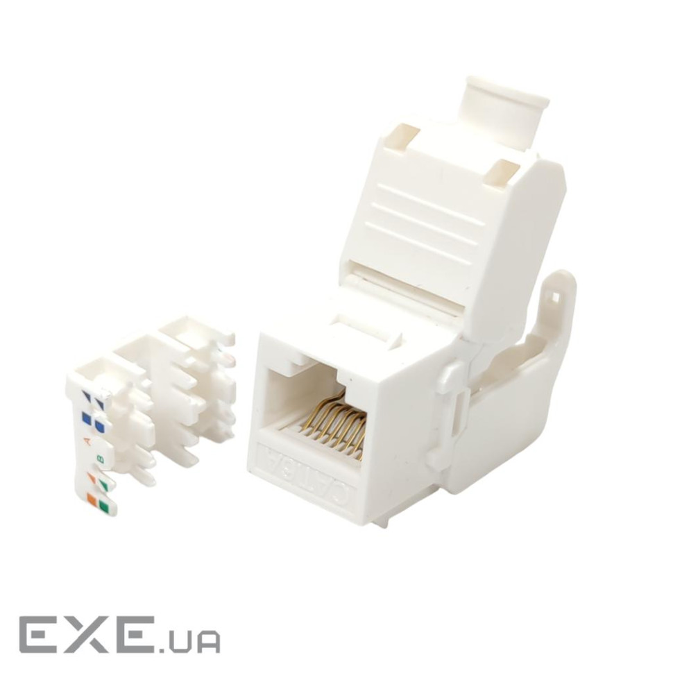Модуль KeyStone RJ45 UTP, кат. 6a, безінструментний, Slim, LW (LW-KJ6A-04-C6A) , Slim, LW (LW-KJ6A-04-C6A)