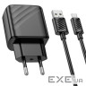 Зарядний пристрій HOCO CS21A Rich USB QC3.0 + cable USB to Micro 5P Black (6942007609890)