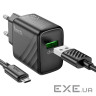 Зарядний пристрій HOCO CS21A Rich USB QC3.0 + cable USB to Micro 5P Black (6942007609890)