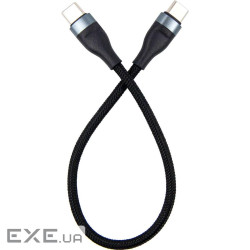 Дата кабель USB-C to USB-C 0.25m black Dengos (NTK-TC-TC-SHRT-BLACK)