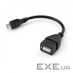 Дата кабель OTG USB 2.0 AF to Micro 5P Vinga (VCPDCOTGMBK)