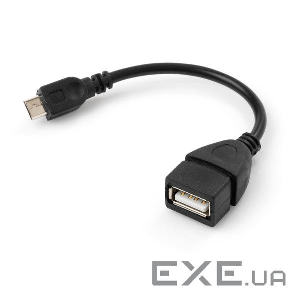 Перехідник OTG USB 2.0 AF to Micro 5P 0.15m Vinga (VCPDCOTGMBK)