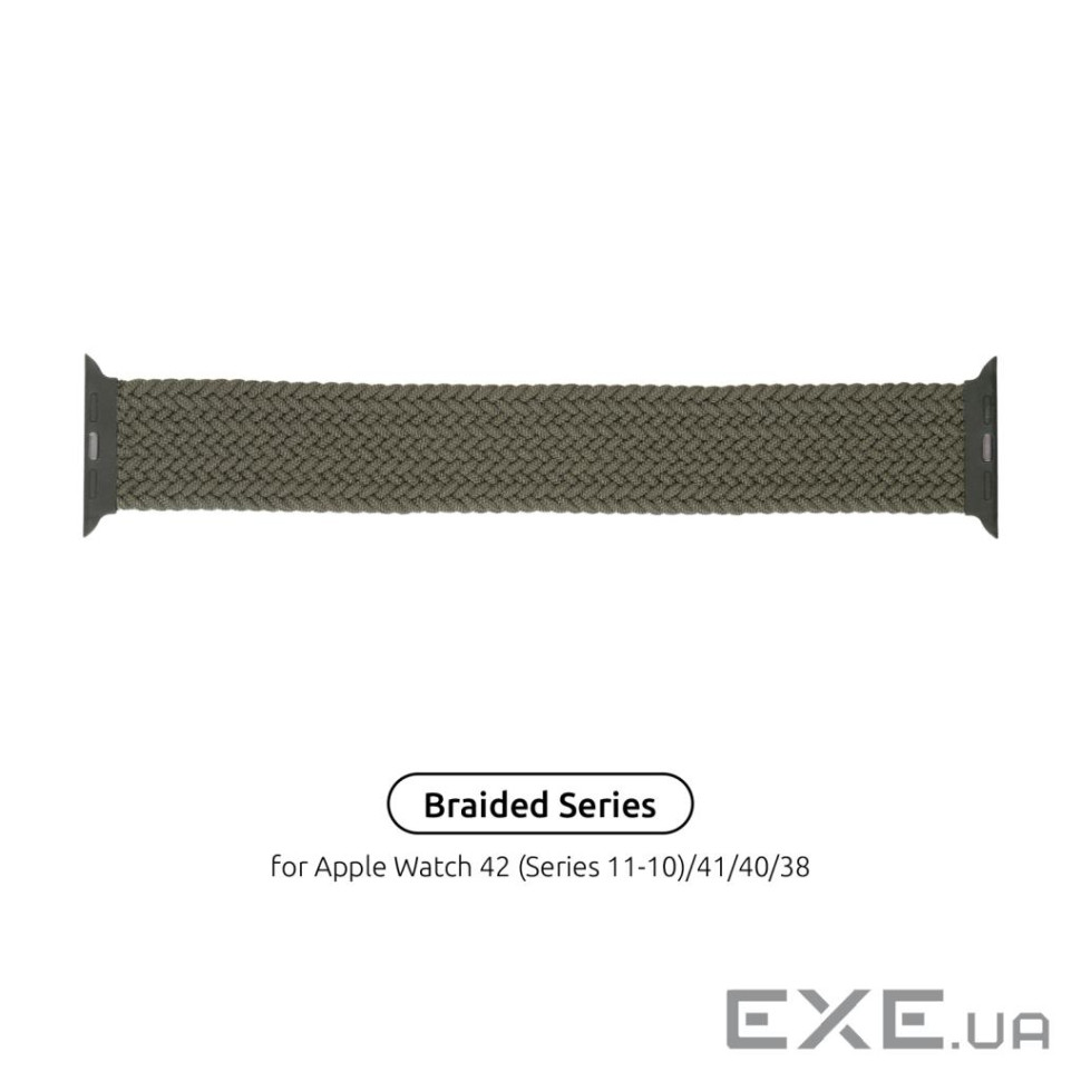 Ремінець ArmorStandart Braided Solo Loop для Apple Watch 38/40/41mm Inverness Green Size (ARM58065)