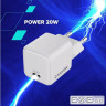 Зарядний пристрій Canyon CU20C GaN 20W 1xPD EU White (CNS-CUW20C)