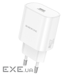 Зарядний пристрій BOROFONE BA82A Platinum USB-C PD25W White (6941991112256)