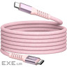 Магнітний кабель живлення та синхронізації Verbatim 100 Вт /USB-C-USB-C /120 см-рожевий (31857)